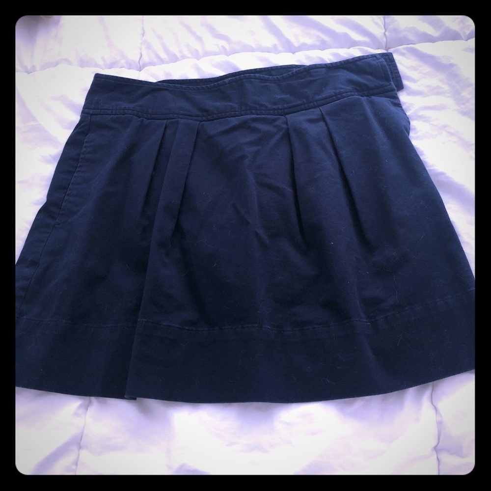Vineyard Vines Navy A-Line Pleated Skirt